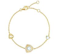 FANCIME Trinity Leroy Bracelet triangulaire avec pierre de naissance pour femme en argent sterling 925 avec pierres précieuses, pour anniversaire, Saint-Valentin, cadeau pour femme, Argent sterling