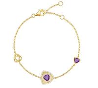 FANCIME Trinity Leroy Bracelet triangulaire avec pierre de naissance pour femme en argent sterling 925 avec pierres précieuses, pour anniversaire, Saint-Valentin, cadeau pour femme