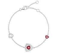 FANCIME Trinity Leroy Bracelet triangulaire avec pierre de naissance pour femme en argent sterling 925 avec pierres précieuses, pour anniversaire, Saint-Valentin, cadeau pour femme, Argent sterling