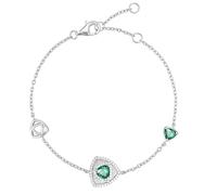 FANCIME Trinity Leroy Bracelet triangulaire avec pierre de naissance pour femme en argent sterling 925 avec pierres précieuses, pour anniversaire, Saint-Valentin, cadeau pour femme, Argent sterling