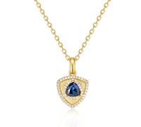 FANCIME Trinity Leroy Collier triangle avec pierre de naissance pour femme en argent sterling 925 avec pendentif en pierre précieuse pour anniversaire, Saint-Valentin, cadeau pour femme