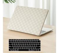 Fancity Compatible avec MacBook Air 15" sorti en 2026 2023-2025, versions M5 A3448 M4 A3241 M3 A3114 M2 A2941 avec Touch ID, étui rigide en cuir synthétique et protecteur de clavier pour Mac Air 15,3