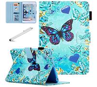 Fancity Étui pour iPad Mini 1-5, Coque Cuir Synthétique Portefeuille Stand Intelligent [Auto Réveil/Sommeil], Housse Apple iPad Mini, Crystal Butterfly