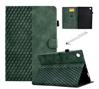 Fancity Étui pour Samsung Galaxy Tab A8 10,5" version 2022, support multi-angle en daim avec mise en veille automatique, porte-crayon, emplacement pour carte pour Tab A8 2022 [SM-X200/X205/X207], vert