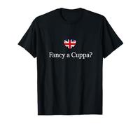 Fancy A Cuppa? Shirt avec Mots Anglais drôles Drapeau Union Jack T-Shirt