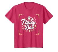 Fancy Boo: Boo-JEE Halloween Ghost Art pour Un Style Effrayant T-Shirt, Enfant, Rouge chiné, 4 Ans