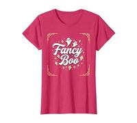 Fancy Boo: Boo-JEE Halloween Ghost Art pour Un Style Effrayant T-Shirt, Femme, Rouge chiné, M