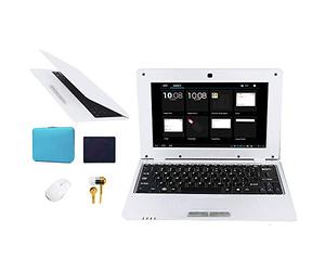 FANCY CHERRY 10 '' 8Go Ordinateur Portable Netbook Ordinateur Portable Ultrabook Android 4.4 Caméra WiFi HDMI (Sacoche + Souris + Tapis de Souris + écouteurs) (Blanc)