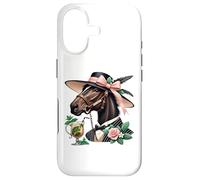 Fancy Derby Horse with Mint Julep and Roses Coque pour iPhone 17