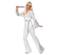 Smiffy's Déguisement femme 70s Disco Lady Blanc Taille M