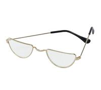 Fancy Dress VIP De Luxe Père Noël Demi Lune Lunettes Or Père Noël Harry Magicienne Déguisement Steampunk Verres en Verre Monture Métallique