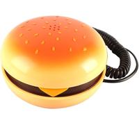 Fancy Imitation Hamburger Fixed Phone Creative Cartoon Mini Wired Home Office Phone with Non-Slip Feet for Decorative Use