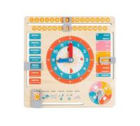 Fancy Jeux Educatif en Allemand Calendrier en Bois pour Apprendre l’Allemand pour Enfants - Tableau d'apprentissage pour Professeur Jouet en Bois Montessori pour Les Cours d’Allemand