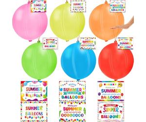 Fancy Land Lot de 24 ballons de fin d'année pour étudiant de la part d'un enseignant avec étiquettes pour maternelle, remise de diplôme, cadeaux d'été en vrac pour enfants dernier jour d'école