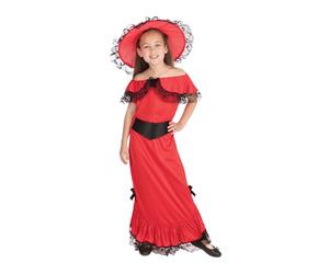 Fancy Me Filles Pourpré Fille Saloon Occidental Gone with The Wind Semaine/Jour Mondial du Livre Halloween Carnival Costume Déguisement 4-14 an - 4-6 Years