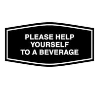 Fancy Please Help Yourself To A Beverage Panneau Noir Taille S