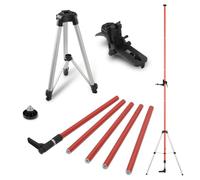 Fancyall Poteau de niveau laser avec trépied, trépied télescopique, 3,7 m avec support pour lasers rotatifs et linéaires, écrou adaptateur 5/8"-11 inclus, rouge
