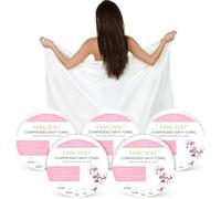 fancyou Serviette Comprimée Grande - 100% Coton Serviettes de Bain Jetables pour Voyage - 140 x 70cm Serviette Voyage Idéale pour Hôtel,Camping,Randonnée,Sport,Plage,Natation,Vacances[5 Pack Rose]