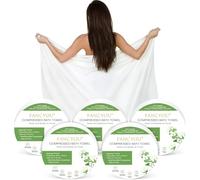 fancyou Serviette de Bain Comprimée Grande - 140 x 70cm Serviettes de Bain Jetables pour Voyage - Serviette Voyage Idéale pour Hôtel,Camping,Randonnée,Sport,Plage,Natation,Vacances[24 Pack Vert]