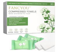 FANCYOU Serviettes jetables 30x23cm 20 pièces personnalisées Compressées pour le visage Tablettes portables extensibles pour la beauté personnelle (vert)