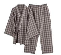 FANCYPUMPKIN Costume de Pyjama Kimono de Robe de Chambre de Style Japonais pour Hommes -[Taille L-A5]