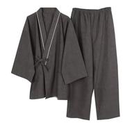 FANCYPUMPKIN Costume de pyjama kimono de robe de chambre de style japonais pour hommes -[Taille M-A1]