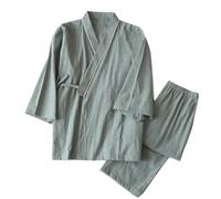 FANCYPUMPKIN Costume de Pyjama Kimono de Robe de Chambre de Style Japonais pour Hommes -[Taille M-A3]