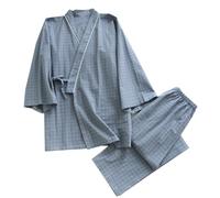 FANCYPUMPKIN Costume de Pyjama Kimono de Robe de Chambre de Style Japonais pour Hommes -[Taille M-A8]