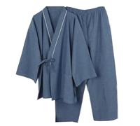 FANCYPUMPKIN Costume de Pyjama Kimono de Robe de Chambre de Style Japonais pour Hommes -[Taille XL-A2]