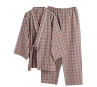 FANCYPUMPKIN Costume de Pyjama Kimono de Robe de Chambre de Style Japonais pour Hommes -[Taille XL-A4]