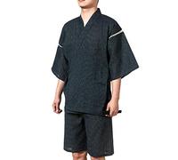 FANCYPUMPKIN Pyjama d'été deux pièces pour homme kimono japonais short à manches courtes tailles M- J17