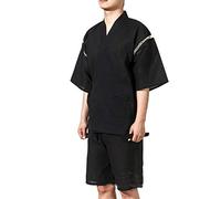FANCYPUMPKIN Pyjama d'été deux pièces pour homme kimono japonais short à manches courtes tailles M- J23