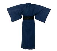 FANCYPUMPKIN Pyjama japonais en kimono Yukata pour hommes de (Bleu/Taille M)