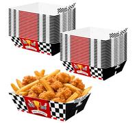 Fancysky 20Pcs Barquette Frites Thème Racing, Barquette Carton pour Snacks