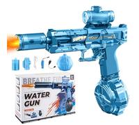 Fancysky Pistolet à Eau Électrique, Pistolets et Fusils à Eau, Pistolet a Eau Electrique Puissant, Fusil a Eau, Electric Water Gun avec Flash e Recul Effet Portée 8M, Jouets de Fête à Piscine (Blu)
