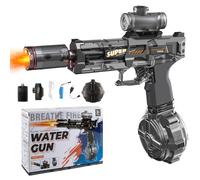 Fancysky Pistolet à Eau Électrique, Pistolets et Fusils à Eau, Pistolet a Eau Electrique Puissant, Fusil a Eau, Electric Water Gun avec Flash e Recul Effet Portée 8M, Jouets de Fête à Piscine (Grigio)