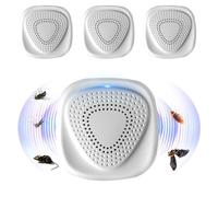 Fancysky Prise Anti Moustique Ultrason 4 Pcs, Répulsifs Ultrason Anti Moustique Électronique d'Intérieur, Défense Efficace Contre Les Moustiques, Souris, Cafards, Araignées, Fourmis et Mouches