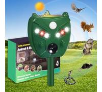 Fancysky Répulsif Chat Ultrason 5 Modes,Solaire Répulsif Chat Extérieur,Imperméable IP44 Repulsif Chat Exterieur,Peut Chasser Les Chats,Les Chiens,Les Oiseaux et Les Souris dans Le Jardin