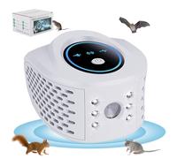 Fancysky Ultrason Souris et Rats, Repulsif Souris Ultrasons 360° Anti Souris avec LED, Appareil Ultrason pour Nuisible Rongeurs Répulsif Intérieur Dispositif Anti Nuisible Cafards (Blanc)