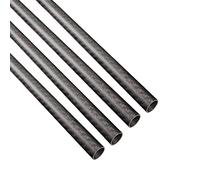 FANCYWING Lot de 4 tubes en fibre de carbone de 500 mm x 4 mm x 6 mm x 500 mm - Surface mate 3K - 100 % pure pour quadcoptère multicoptère