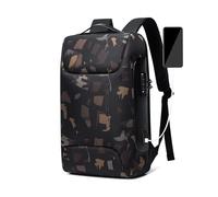 FANDARE 2025 Nouveau Antivol Sac à Dos Ordinateur Portable 15.6 Pouces avec USB Homme Femme Sac à Dos d'affaires Imperméable Daypacks Fonctionnel Portable pour Voyage/Affaire/Scolaire/Université Camo