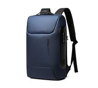FANDARE Grand sac à dos pour ordinateur portable avec port de charge USB - Étanche - Pour homme et femme - Convient pour ordinateur portable de 15,6", bleu, L