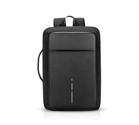 FANDARE 3 en 1 Sac à Dos Homme Business avec Port de Charge USB Laptop Sac à Main Commuter Voyage Sac à bandoulière Imperméable Polyester, Noir, L, Sac à dos loisir, Noir, L, Sac à dos loisir