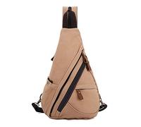 FANDARE 3 en 1 Unisex Sac de Poitrine Homme Sac À Dos Femme Sling Bag Toile Sac d'Epaule Sacoche Sac Bandoulière pour Affaires Université École Cyclisme Camping Voyage Daypacks Marron