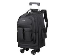 FANDARE 35L Sac à roulettes Ordinateur Homme Mallettes Trolley Business pour 15.6 Pouces Laptop Convertible Trolley Daypack Femme 2-en-1 Sacoche Enseignant Rolling Sacs Voyage Mallette Valise Noir