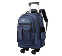 FANDARE 35L Sac à roulettes Ordinateur Homme Mallettes Trolley Business pour 15.6 Pouces Laptop Convertible Trolley Daypack Femme 2-en-1 Sacoche Enseignant Rolling Sacs Voyage Mallette Valise Bleu