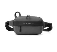 FANDARE 4 en 1 Sac Banane Sac bandoulière pour Homme Sac de Poitrine Sac à Main pour Homme Sacs à Dos porté Travers avec Bande réfléchissante Sacoche pour Cyclisme Voyage Sac d'épaule Gris