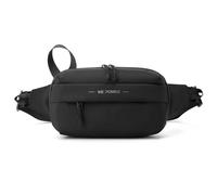 FANDARE 4 en 1 Sac Banane Sac bandoulière pour Homme Sac de Poitrine Sac à Main pour Homme Sacs à Dos porté Travers avec Bande réfléchissante Sacoche pour Cyclisme Voyage Sac d'épaule Noir