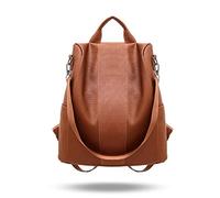 FANDARE Anti-vol Sac à Dos Sacs à Main portés Dos Femme Sacs à Bandoulière Filles Sacs d'école Sacs d'épaule Scolaires Cartables Casual Daypacks Sacs de Voyage Achats Campus Imperméable PU Marron