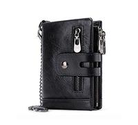 FANDARE Antivol Portefeuille avec RFIDHomme Femme Court Porte Monnaie Cuir Veritable Portefeuille Pochettes avec Poche à Monnaie Etui à Carte Porte-Carte de Crédit Bourse Noir